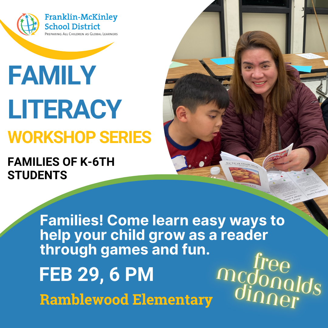 Family Literacy Night Flyer - English