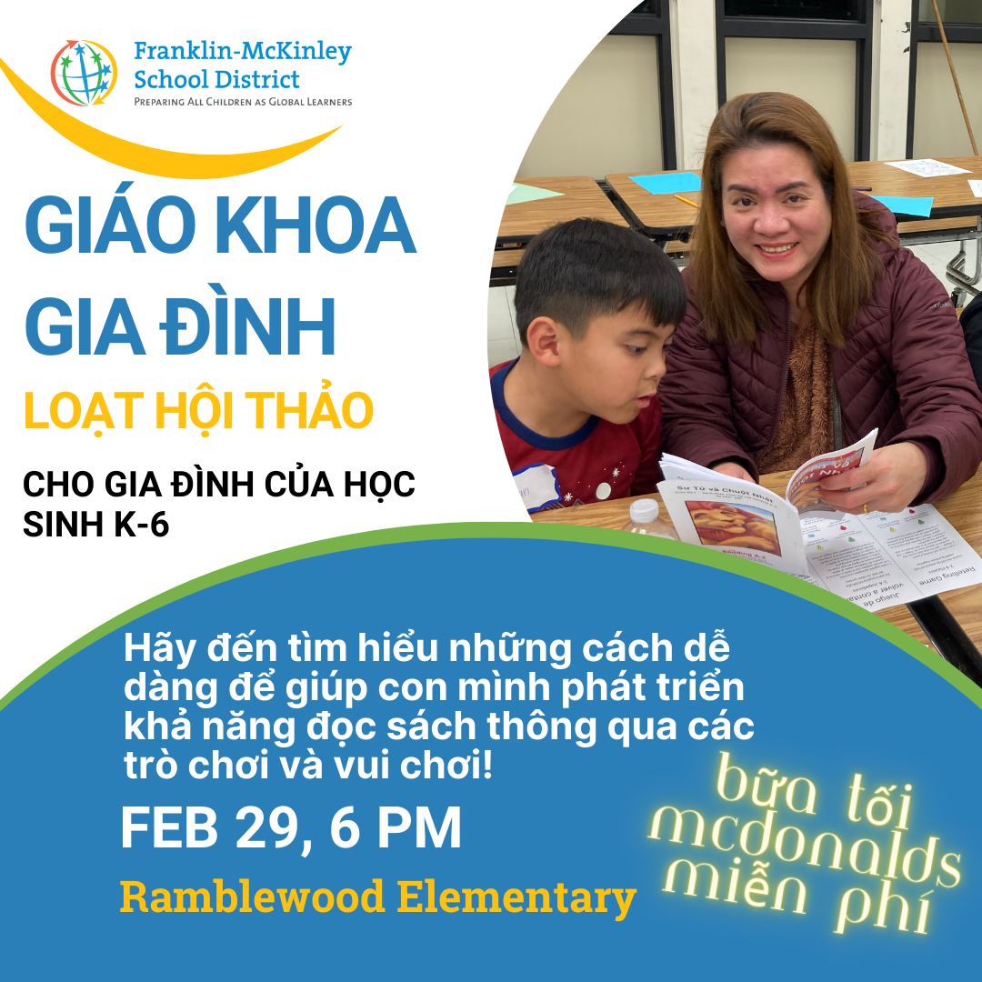 Family Literacy Night Flyer - Vietnamese
